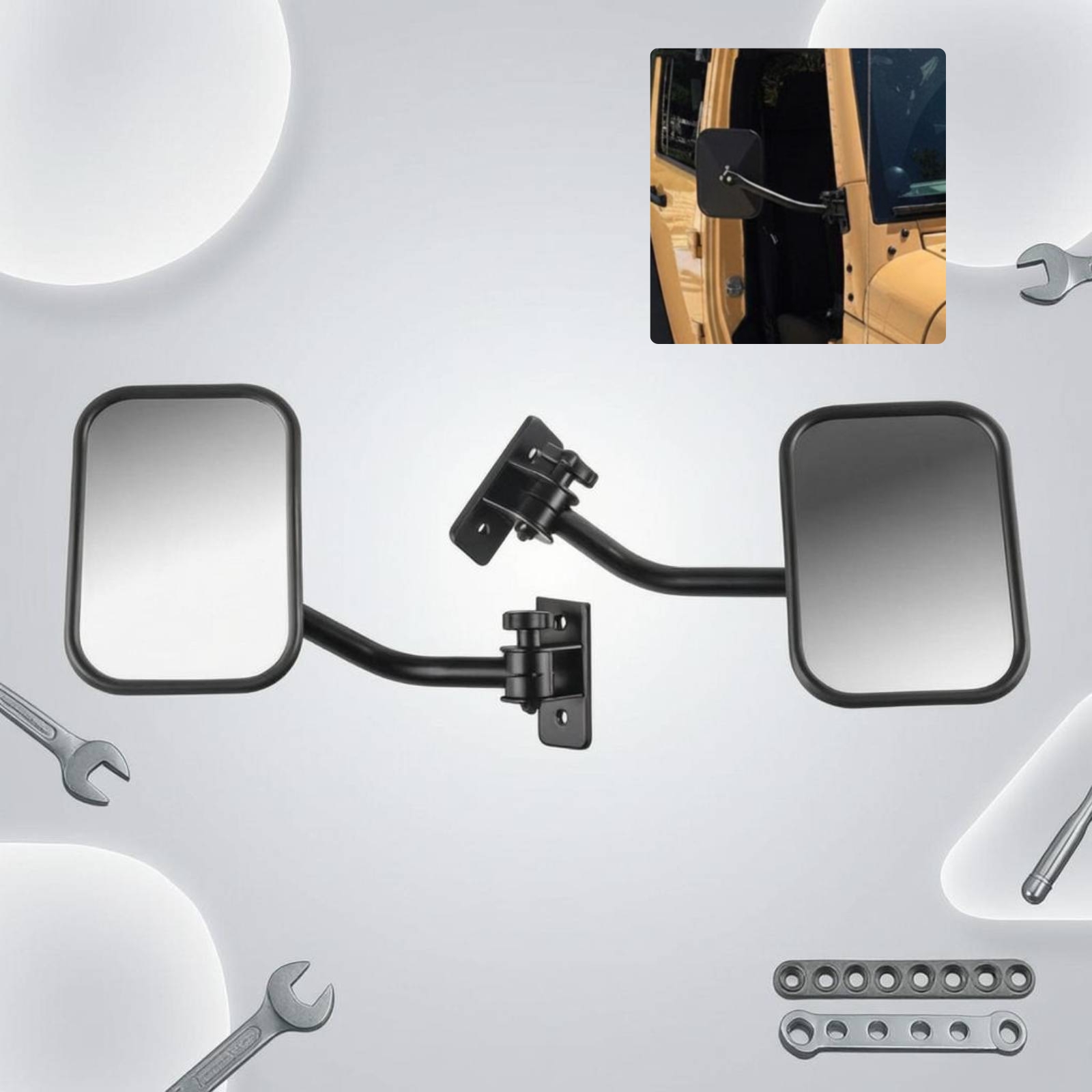 Glass Door Hinge - Specchietto Off Road Door Hinge Mirror