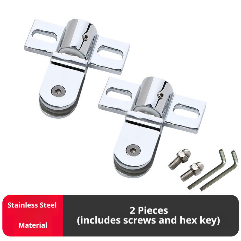 Glass Door Hinge - Zinc Alloy Stainless Steel Bathroom Glass