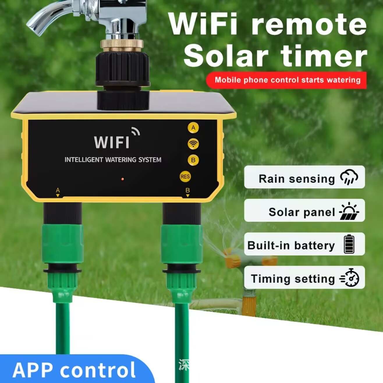 Tuya WiFi Solar Water Valve Ir - Timer Dual Outlet ulasan dan harga