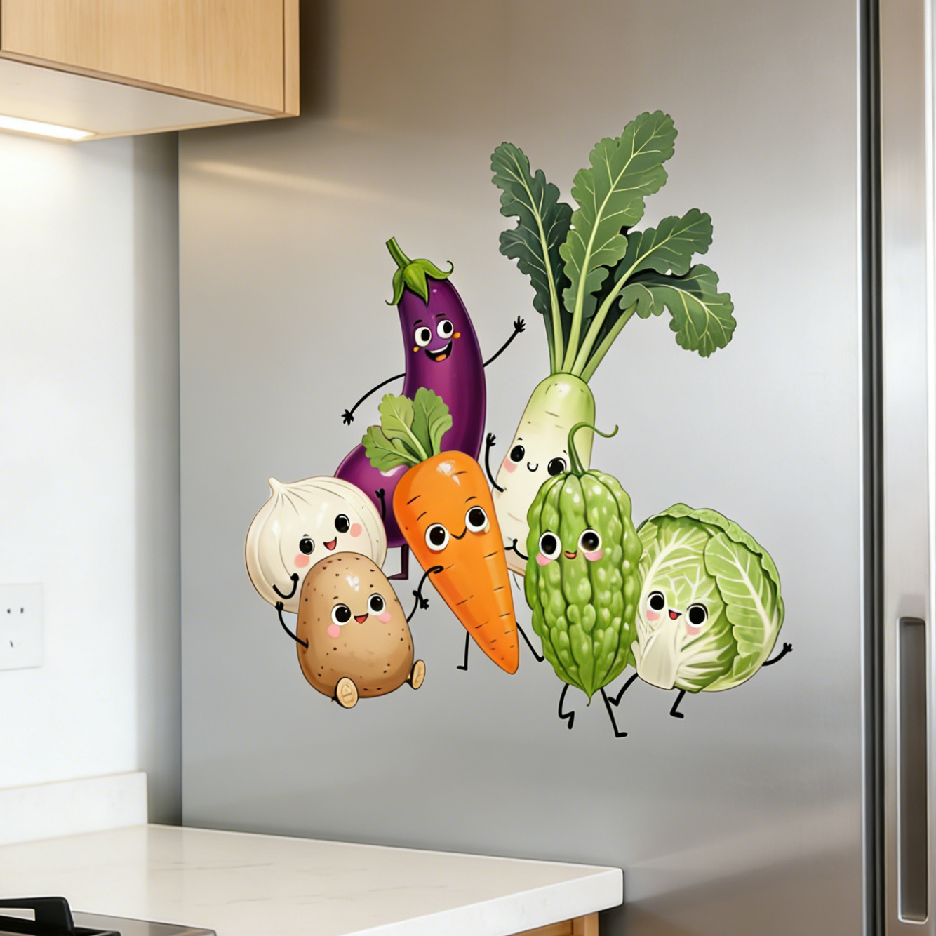 Emotionally Expressive Vegetab - Pvc Panel Background ulasan dan harga