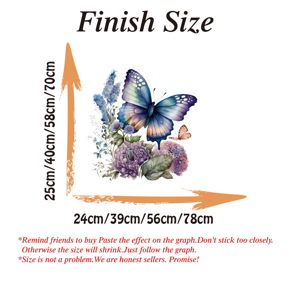 Watercolor Butterfly Flower Wa - Pvc Panel Background ulasan dan harga