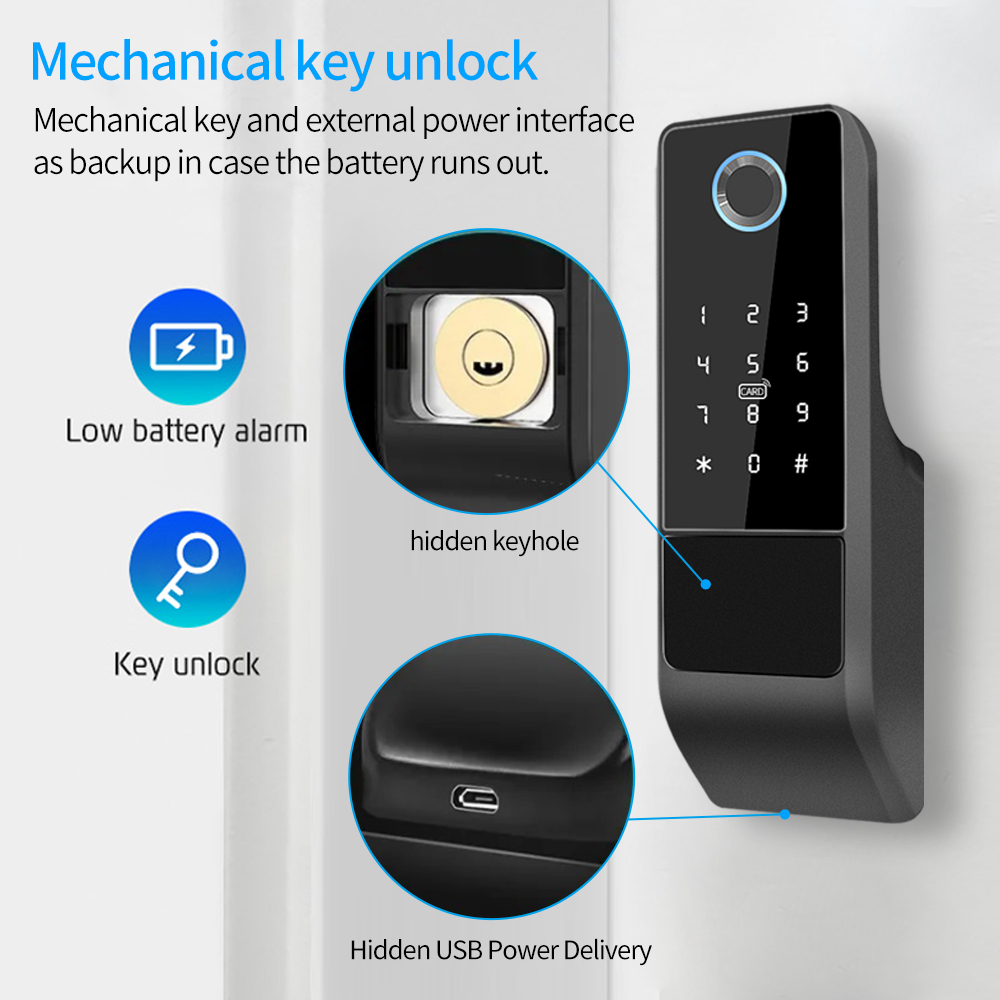 IP65 Waterproof TTLock Fingerp - Glass Door Hinge ulasan dan harga