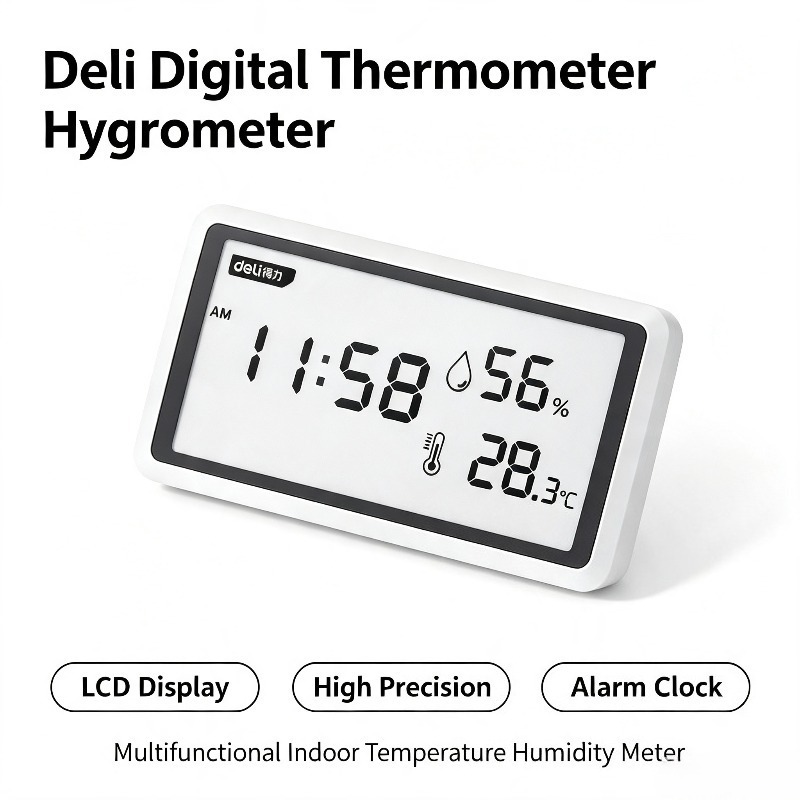 Deli Digital Thermometer Hygro - Digital Hygrometer Probe ulasan dan harga