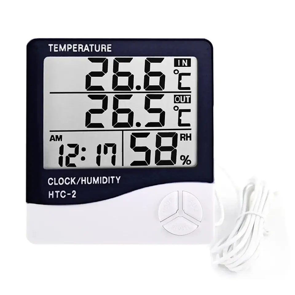 Indoor LCD Digital Thermometer - Digital Hygrometer Probe ulasan dan harga