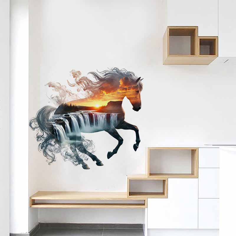 Majestic Horse Nature Stickers - Pvc Panel Background ulasan dan harga