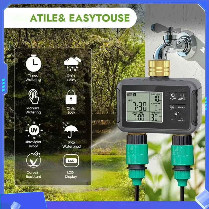 Smart Water Controller Irrigat - Timer Dual Outlet ulasan dan harga